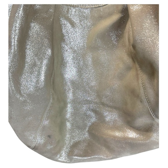 Rare Coach Poppy Metallic Champagne Leather Shoulder Hobo Bag Style 16374 - Picture 15 of 16